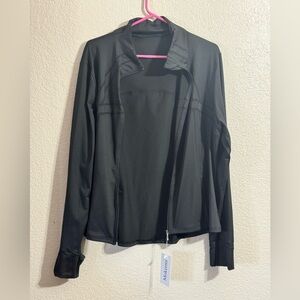 Mokermi lightweight black workout or active  jacket. Size is one size fits all.